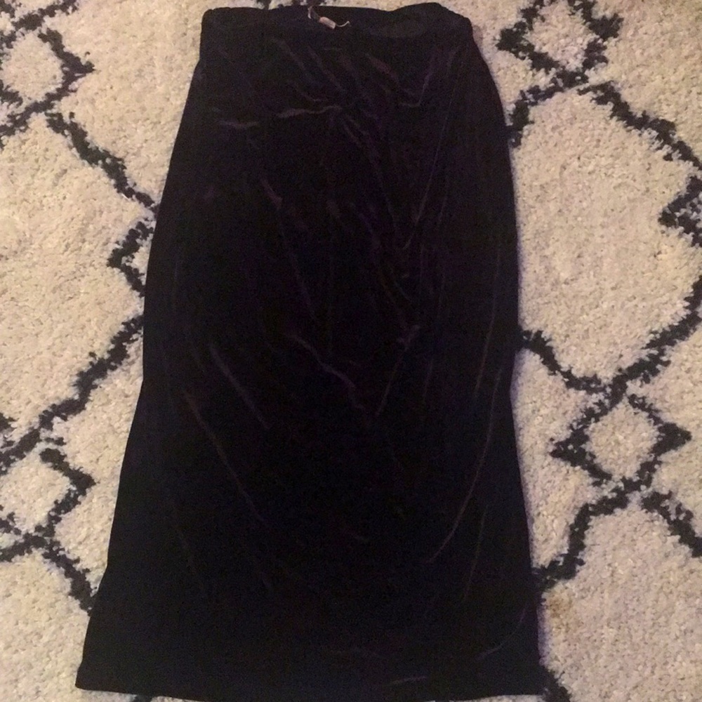 Purple velvet skirt